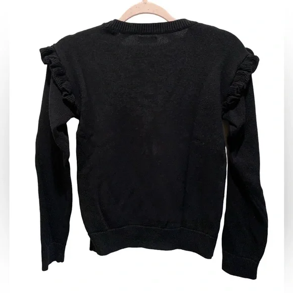 Epic Threads kids black sweater with glitter heart. Size L. (14-16) - Picture 2 of 6